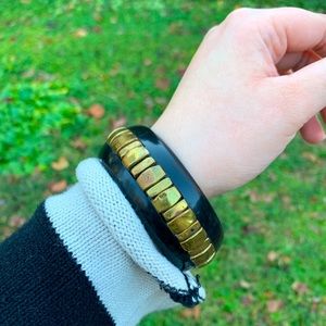 Funky Brass & Resin Bangle